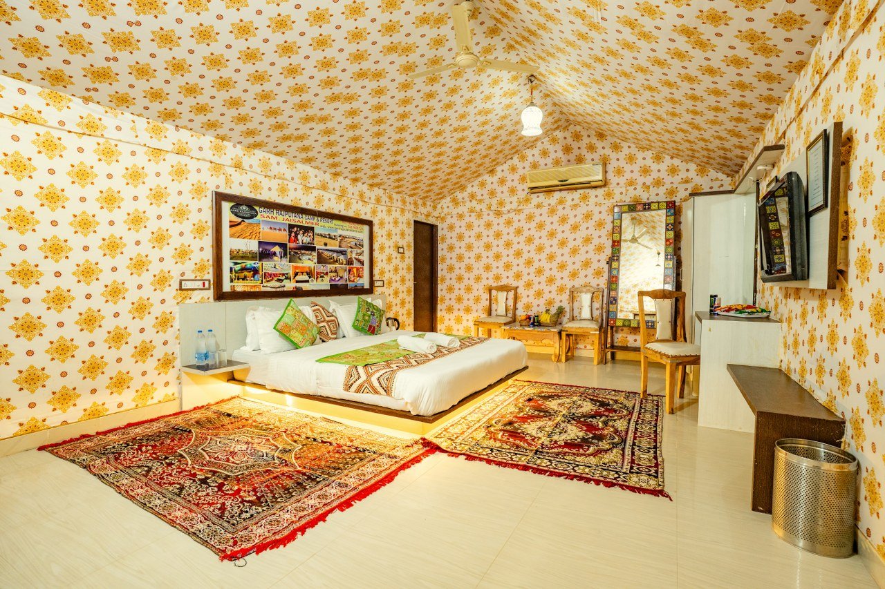Cultural evening at desert camp in Jaisalmer