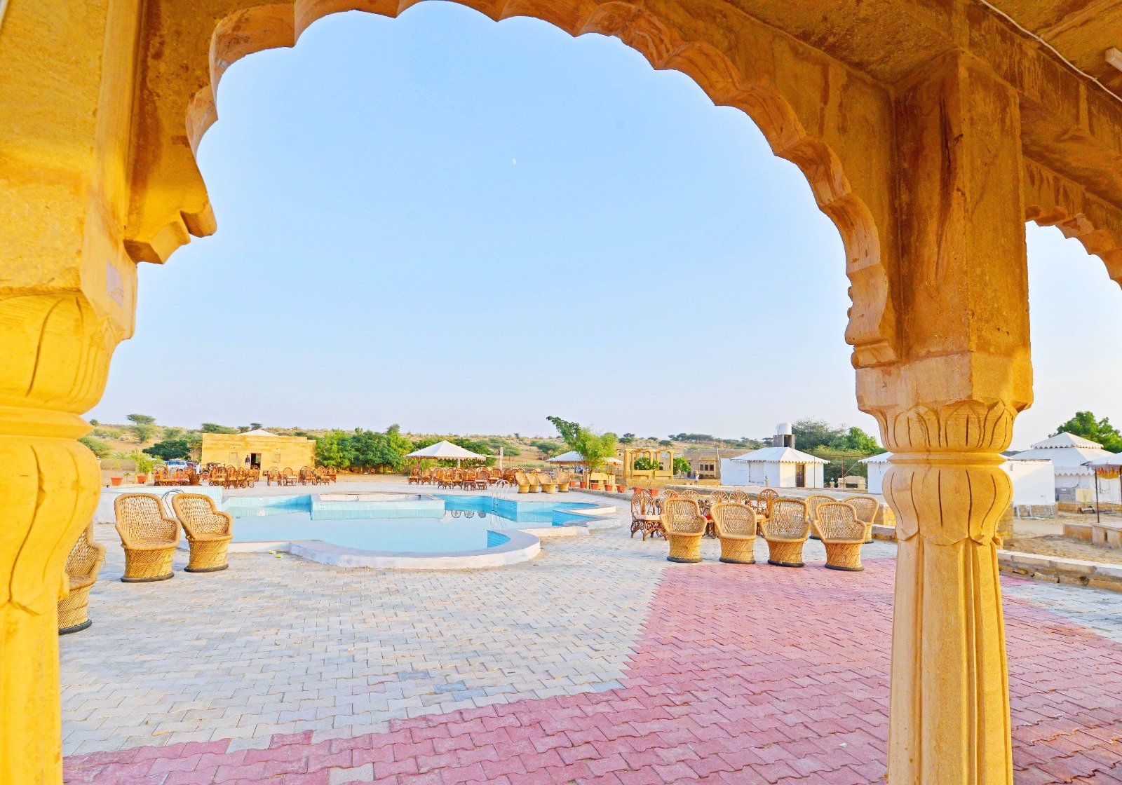 Desert camp with swimming pool in Jaisalmer