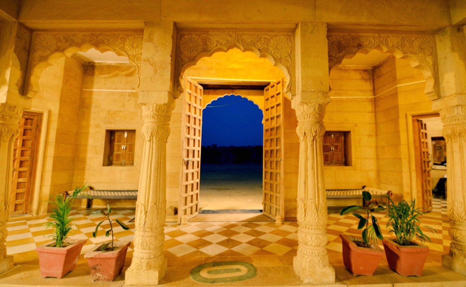 Jaisalmer desert resort evening setting