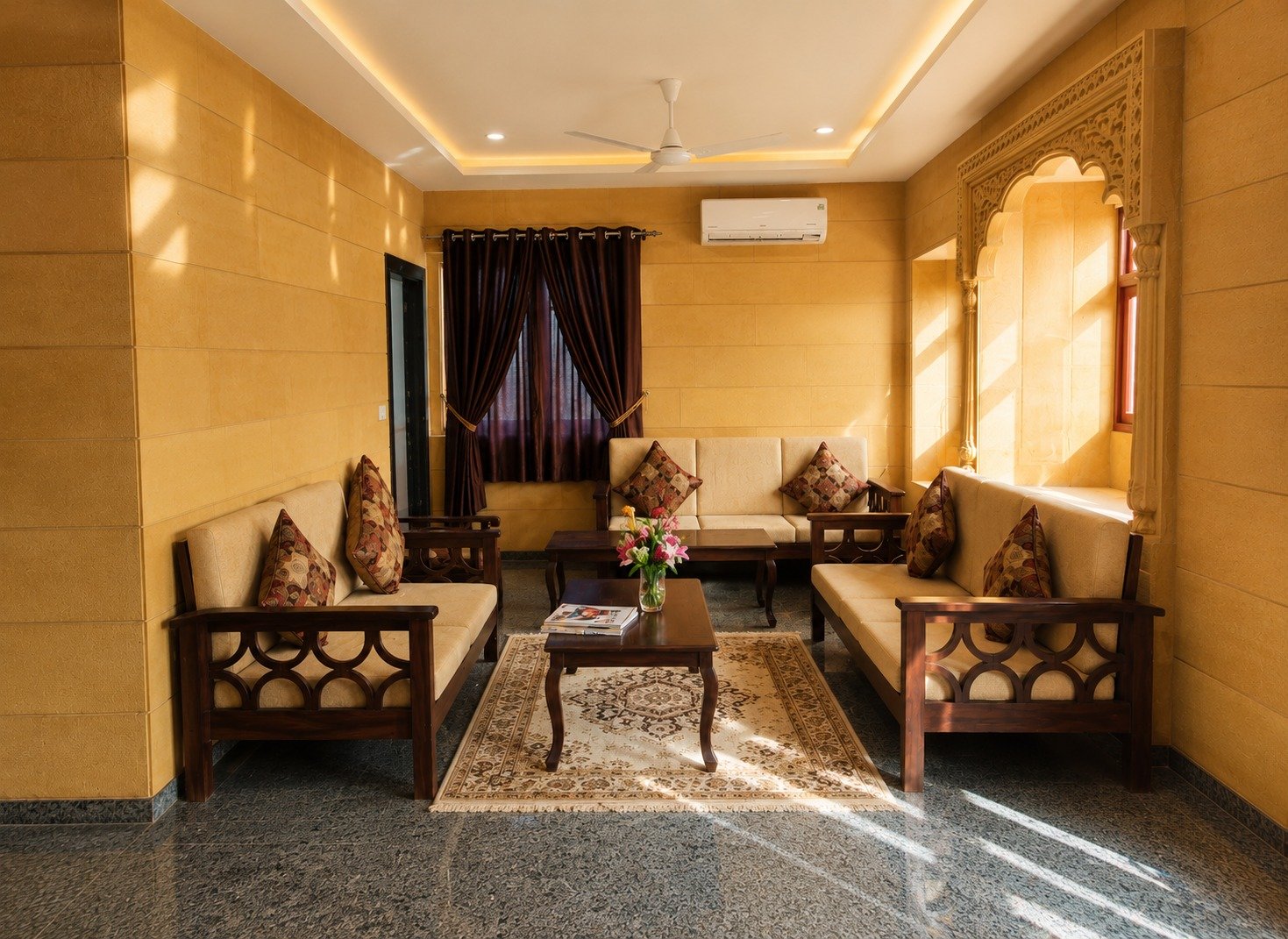 Comfortable hotel room in Jaisalmer