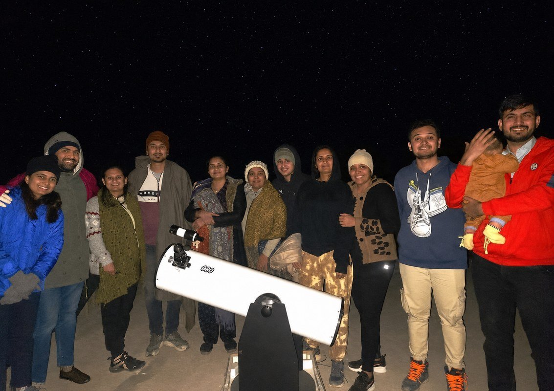 Guided stargazing in Jaisalmer at night